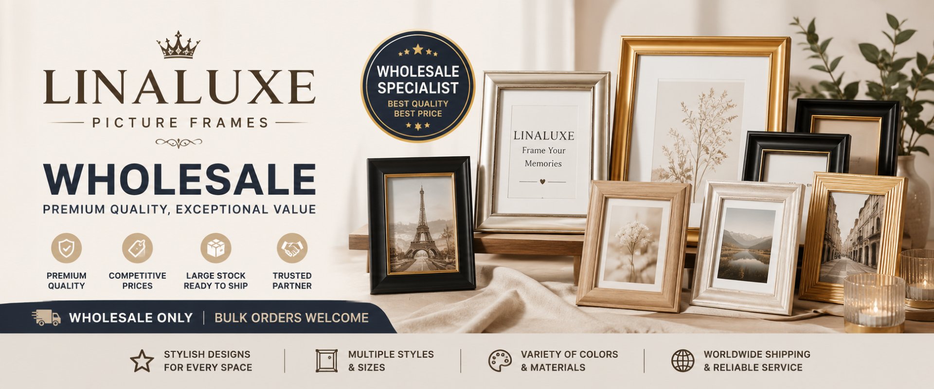 LINALUXE Picture Frames Wholesale — Premium Quality, Exceptional Value