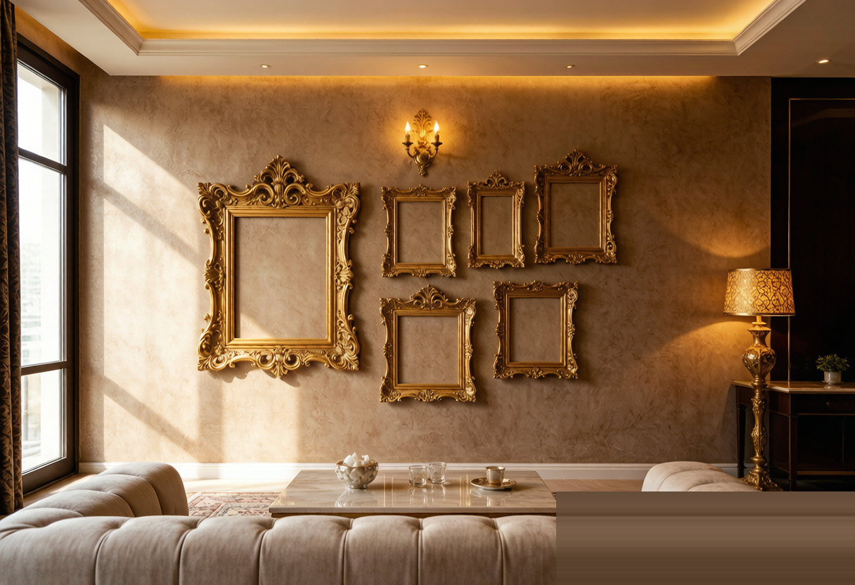 LINALUXE frames in a luxury living room